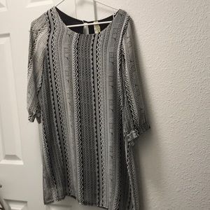 Long sleeve sheer dress